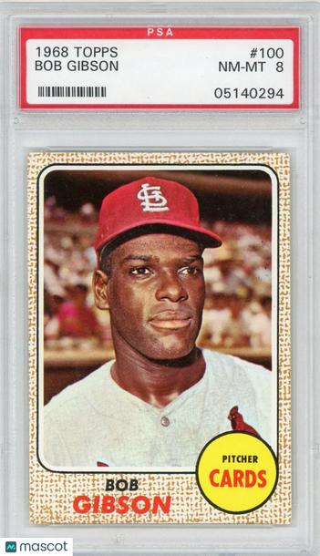1968 Topps Bob Gibson #100 PSA 8