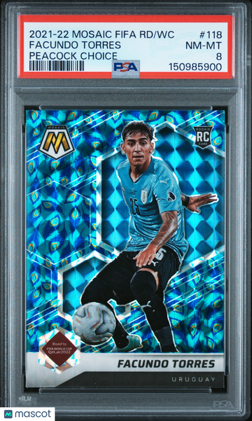 2021-2022 Panini Mosaic FIFA Road To World Cup Facundo Torres #118 Peacock Choice Short Print Parallel/Variety Rookie PS