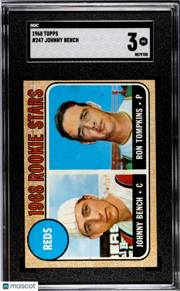 1968 Topps Johnny Bench #247 SGC 3