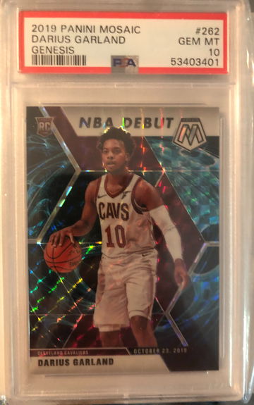 2019-20 Panini Mosaic DARIUS GARLAND GENESIS Prizm PSA 10 RC Rookie SSP NBA Debut
