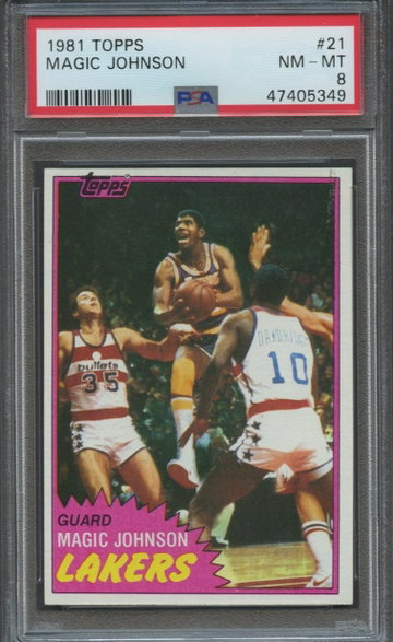 1981 Topps Magic Johnson #21 PSA 8 NM-MT