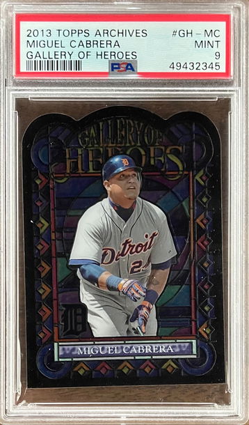 2013 Topps Archives Gallery of Heroes Miguel Cabrera PSA 9