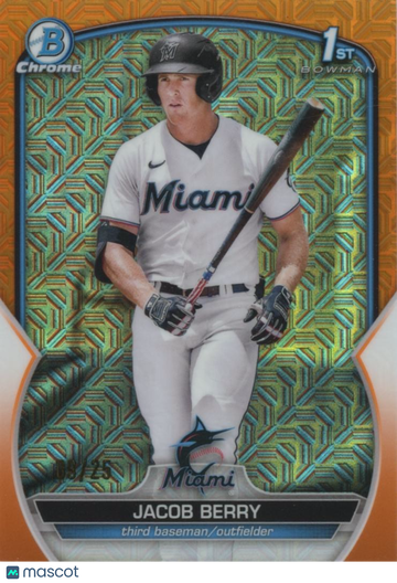 2023 Bowman Chrome Jacob Berry #BCP-108 Rookie