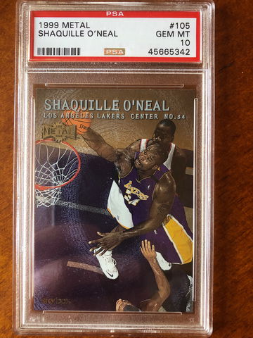 1999 metal Shaquille o’neal psa 10
