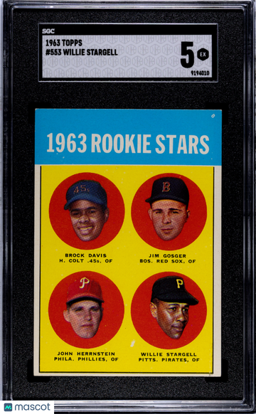 1963 Topps Willie Stargell #553 SGC 5