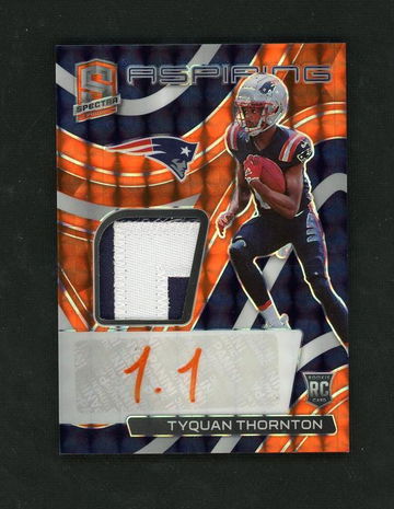 2022 Panini Spectra #APA-TTH Tyquan Thornton Aspiring Rookie /15 Jersey