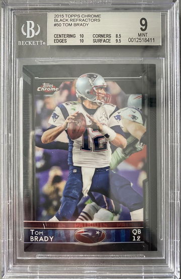 2015 Tom Brady topps chrome Black refractor #/299