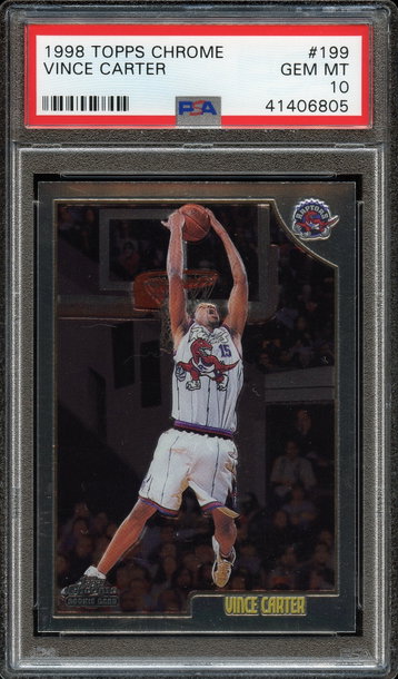 1998-99 Topps Chrome #199 Vince Carter PSA 10 Rookie