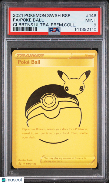 2021 Pokemon Swsh Black Star Promo Poke Ball Clbrtns.Ultra-Prem.Coll. Fa PSA 9 #146
