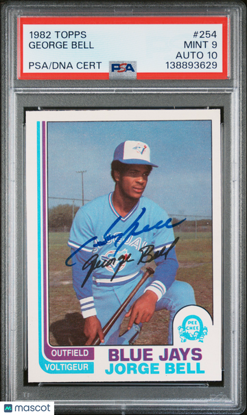 Jorge Bell 1982 Topps #254 Rookie PSA 9.