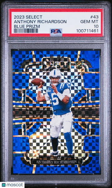 2023 Panini Select Anthony Richardson #43 Blue Prizm PSA 10