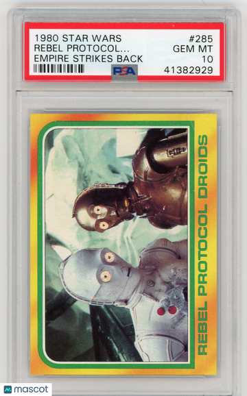 1980 Star Wars Empire Strikes Back Rebel Protocol.. . #285 PSA 10