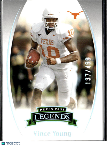 Vince Young 2007 Press Pass Legends /499 Texas Longhorns