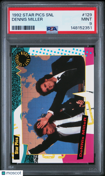 1992 Star Pics Saturday Night Live Dennis Miller ROOKIE #129 PSA 9