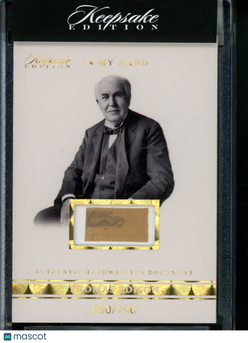 2024 Super Products Keepsake Edition Thomas Edison 080/100 Handwritten Relic #1
