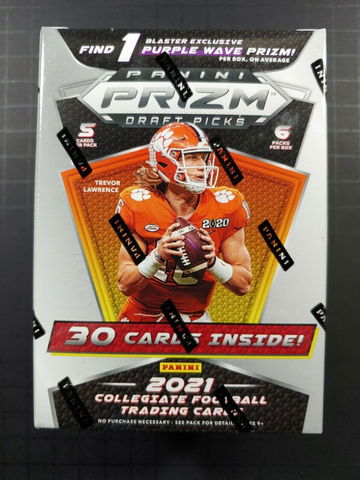 2021 Panini Prizm Draft Football Factory Sealed Blaster Box- 30 Cards-Trevor Lawrence?!