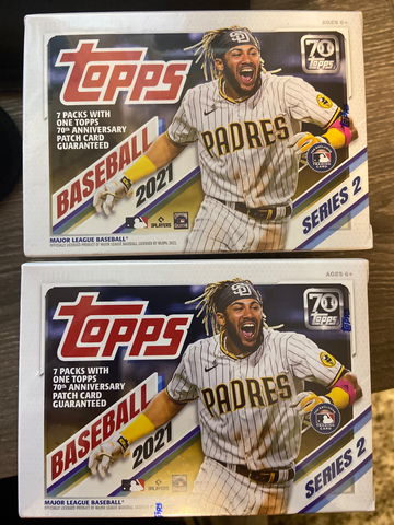 2 boxes. Topps 2021 Series 2 Blasters. 2 count!