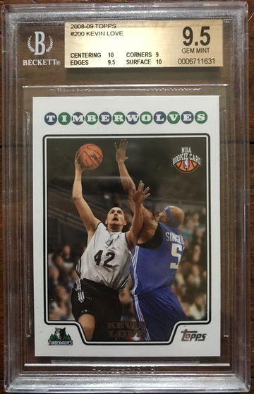 2008-09 Topps #200 Kevin Love Rookie BGS 9.5 Gem Mint