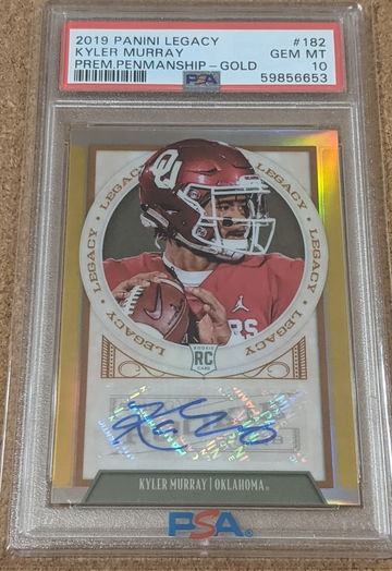 2019 LEGACY 🏈 KYLER MURRAY GOLD ROOKIE AUTOGRAPH /50 CARDINALS PSA 10 RC SP 🔥