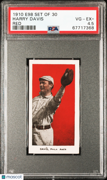 1910 E98 Set Of 30 Harry Davis Red PSA 4.5