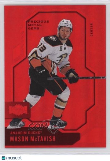 2024-25 Skybox Metal Universe - [Base] - Precious Metal Gems Red Mason McTavish #62 Precious Metal Gems Red 047/100