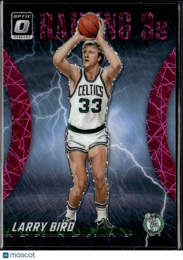 Larry Bird 2024 Panini Donruss Optic Raining 3s Pink Velocity /79 Boston Celtics