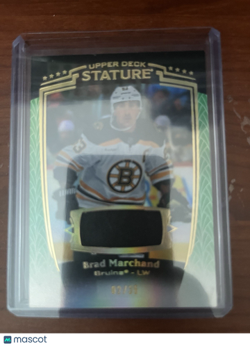 2024-25 Upper Deck Stature Brad Marchand #17 Patch Rookie Memorabilia