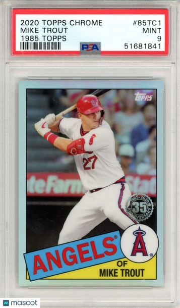 2020 Topps Chrome 1985 Topps Mike Trout #85TC1 PSA 9