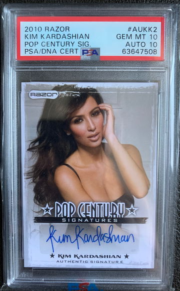 2010 Razor Kim Kardashian PSA 10 Auto 10 Pop 2