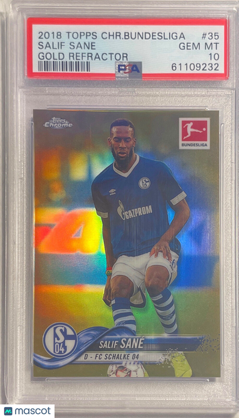2018 Topps Chrome Bundesliga Salif Sane #35 Gold Refractor PSA 10