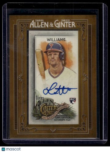 2022 Topps Allen & Ginter Luke Williams #MA-LW Framed Mini Autographs AU