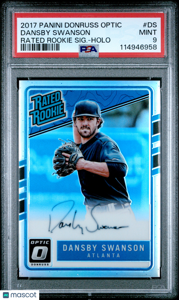 2017 Panini Donruss Optic Rated Rookie Dansby Swanson #RRS-DS SIG. Holo PSA 9