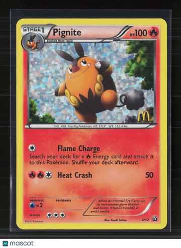 2012 McDonald's Collection Pignite Holo #4/12