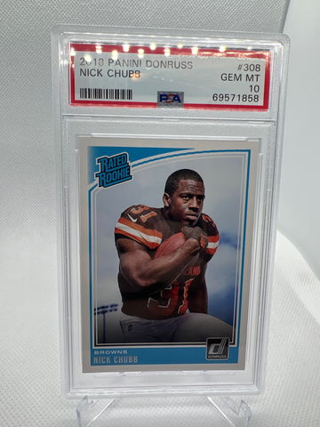 2020 Panini Donruss Nick Chubb PSA 10