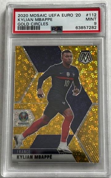 Kylian Mbappe 2020 Mosaic Euro Gold Circles /10