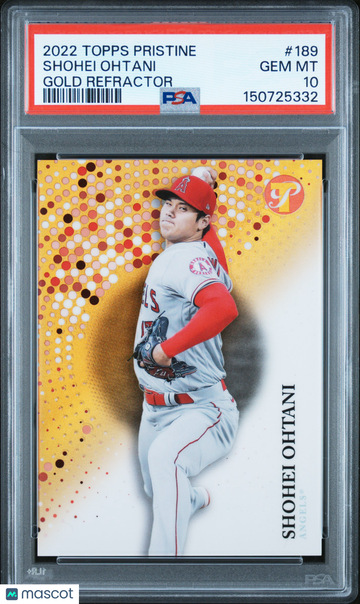 2022 Topps Pristine Shohei Ohtani #189 Gold Refractor PSA 10