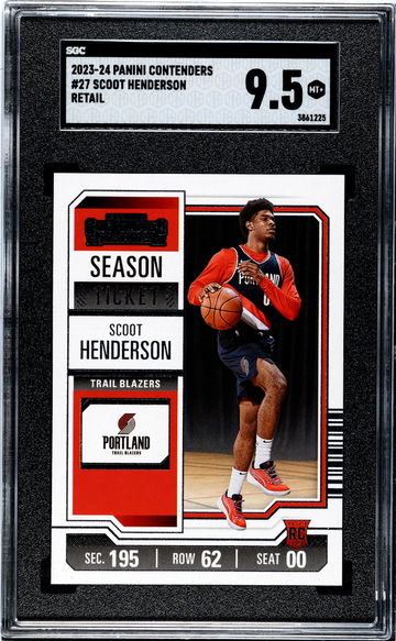 2023-24 Panini Contenders Retail Scoot Henderson #27 RC SGC 9.5