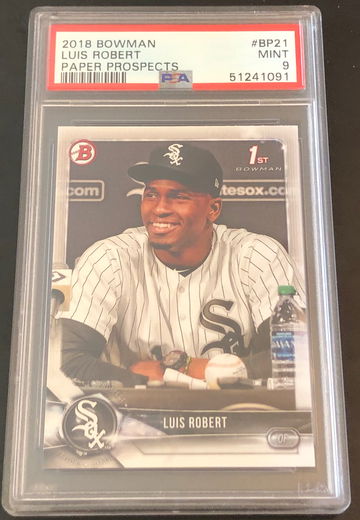 2018 Luis Robert 1st Bowman BP21 Paper Prospects PSA 9 RC