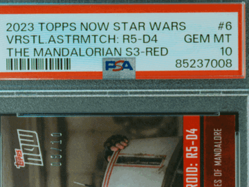 2023 Topps Now Star Wars The Mandalorian Season 3 Vrstl. Astrmtch: R5-D4 #6 PSA 10