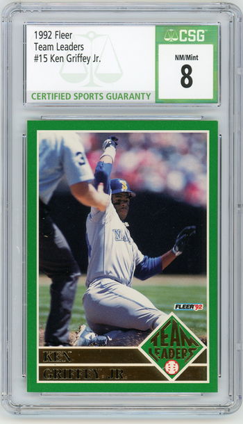 KEN GRIFFEY JR 1992 Fleer Team Leaders #15 CSG 8