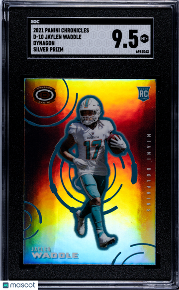 2021 Panini Chronicles Jaylen Waddle #D-10 Dynagon Silver Prizm SGC 9.5