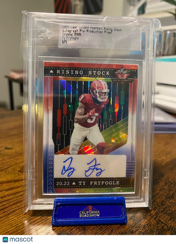 2022 Leaf Valiant Ty Fryfogle #Proof Crystal Red White & Blue Leaf