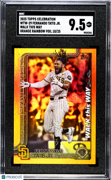 2025 Topps Celebration Fernando Tatis JR. #WTW-29 Walk This Way Orange SGC 9.5