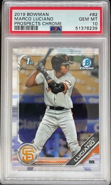 2019 Bowman Prospects Chrome Marco Luciano #82