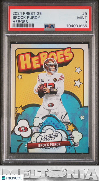 2024 Panini Prestige Brock Purdy #9 Heroes PSA 9