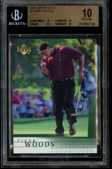2001 Upper Deck Tiger Woods BGS 10 