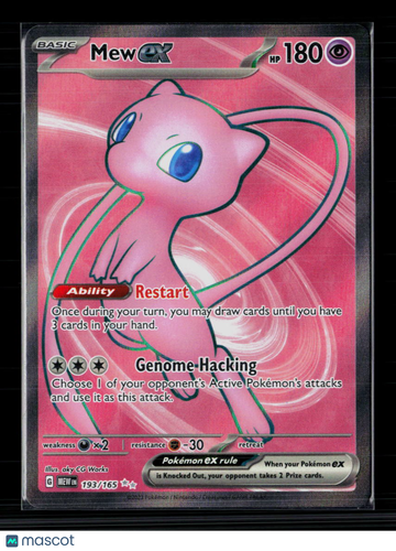 2023 Scarlet & Violet 151 Mew EX Holo Secret Rare FA #193/165