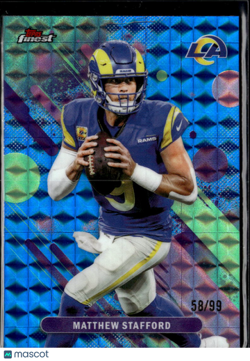 Matthew Stafford 2025 Topps Finest Blue Mosaic /99 Los Angeles Rams