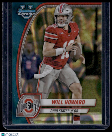 2024 Bowman University Chrome Will Howard #182 Pink Lava Refractor