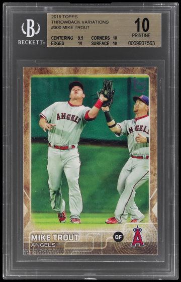 2015 Topps Mike Trout Throwback Variation BGS 10
